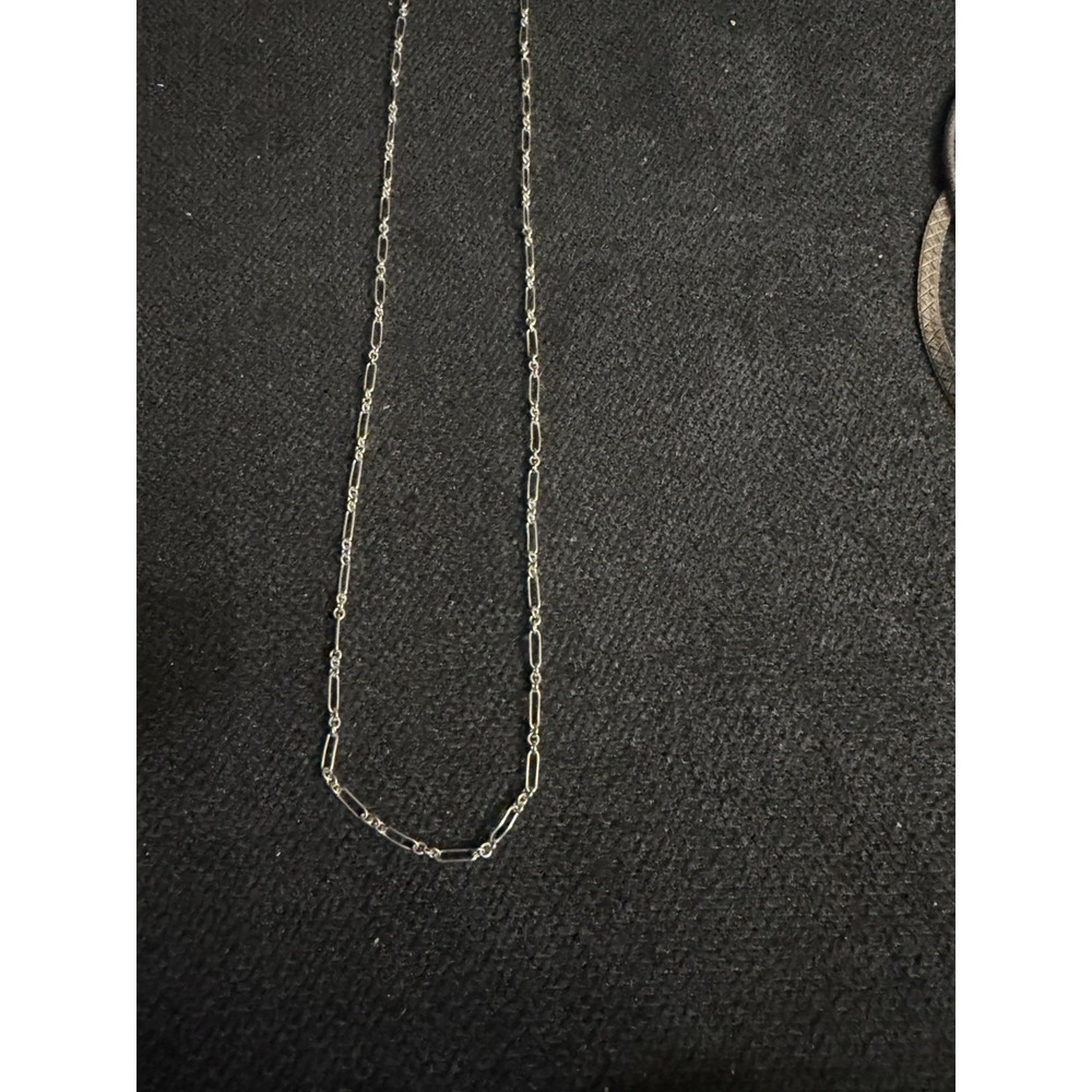 Vintage Sterling Silver Paperclip Chain Necklace 20.5" 925 #350 - Picture 2 of 6